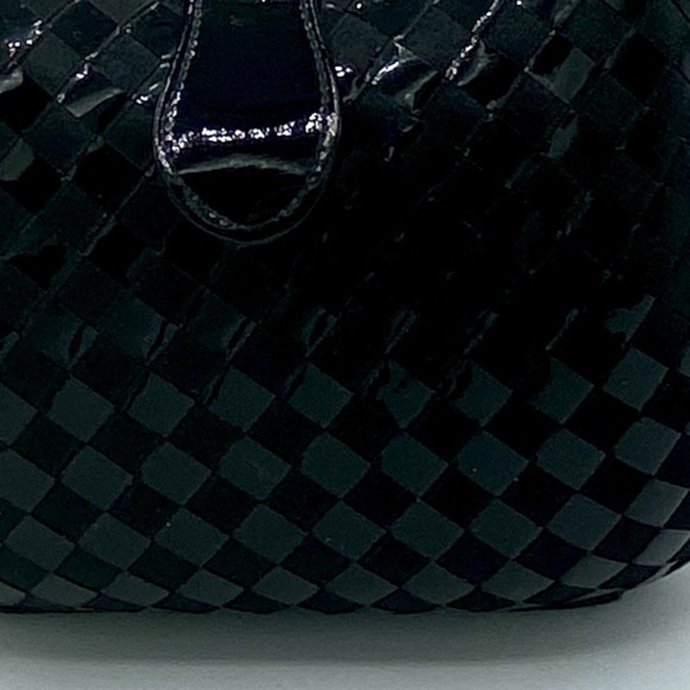 Vintage Small Black Woven Clutch/ Evening Bag Has Snap Closure 7”x6 1/2”x 2” - Picture 9 of 10